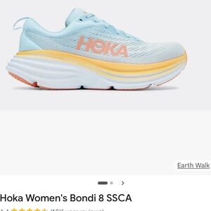 Hoka size 9 One Women's Bondi 8 Light Blue and Yellow Shoes